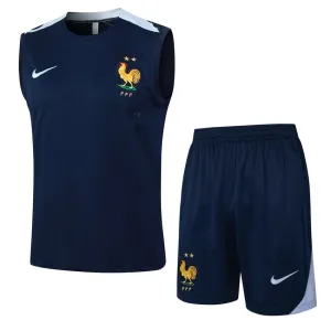 The French national team's 2024/25 vest and shorts - blue.