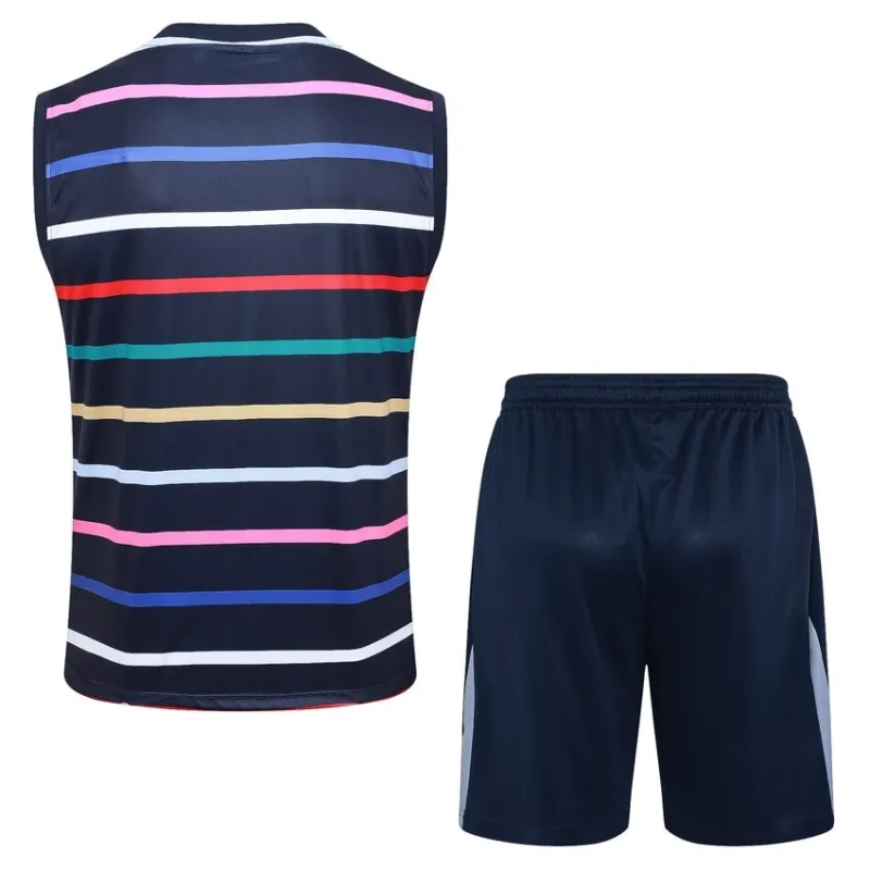 The French national team's 2024/25 vest and shorts - blue pattern.