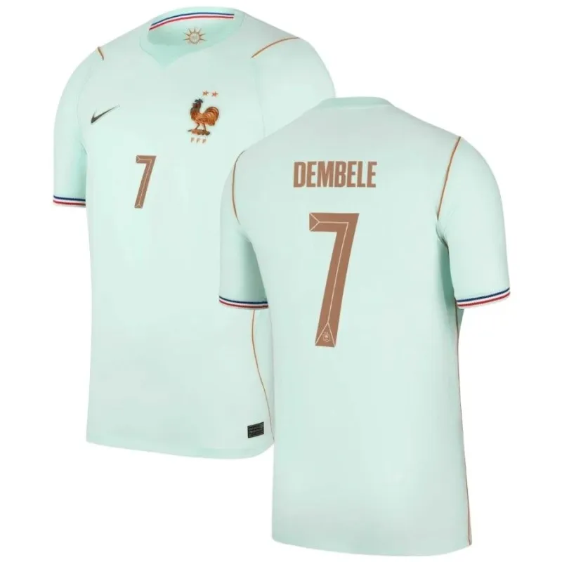 Frankreich DEMBELE WM 2026 Auswärtstrikot grün