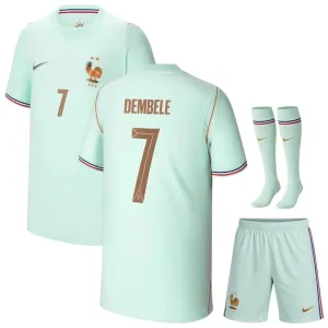 France DEMBELE 2026 World Cup kids away jersey set green