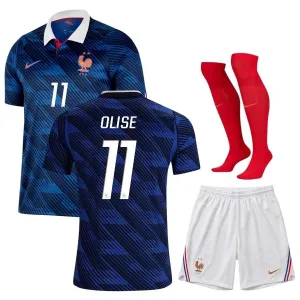 France OLISE 2026 World Cup kids home jersey set blue