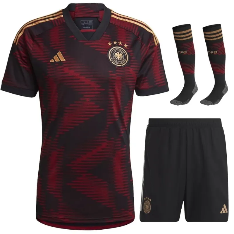 Deutschland 2022 WM Auswärts-Trikot-Set für Kinder - Pink-Violett