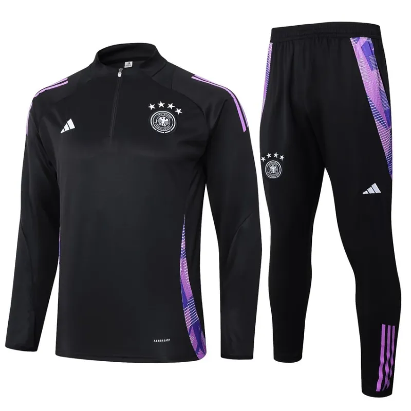 Vêtements de sport + pantalons de l'Allemagne 2024/25 - Noir