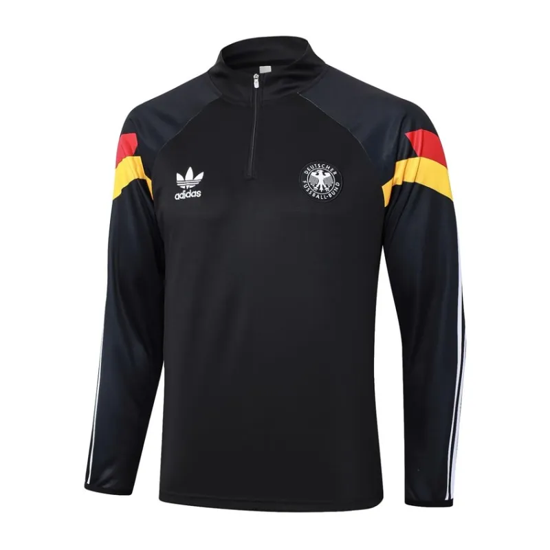 Abbigliamento sportivo + pantaloni della Germania 2024/25 - Nero scuro