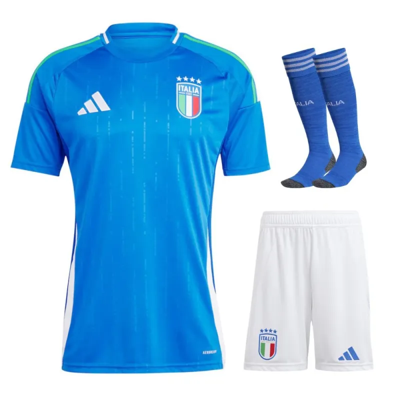 Il set di maglie per bambini di casa dell'Italia 2024/25 - Blu