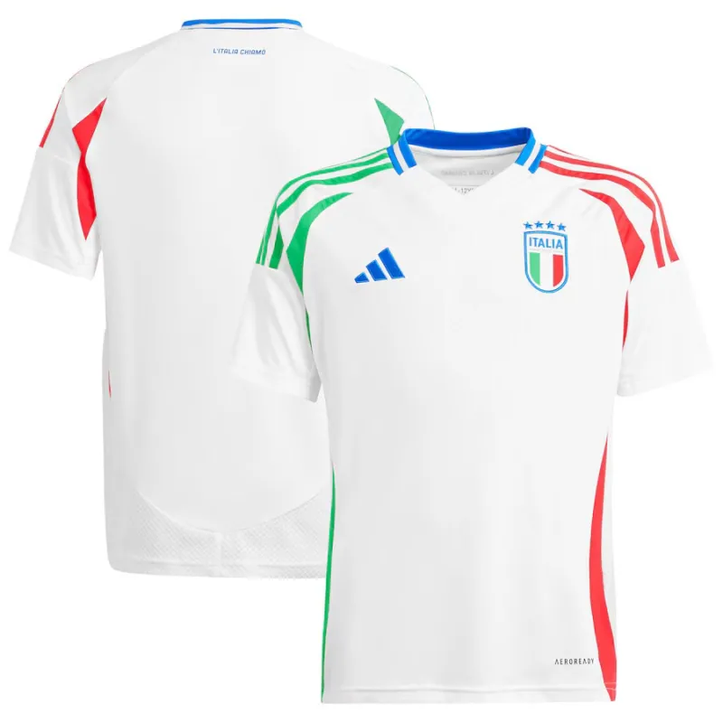 Il maglio di trasferta per i bambini dell'Italia 2024/25 - Bianco