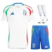 Italy's 2024/25 Away Children's Kit Jersey - White