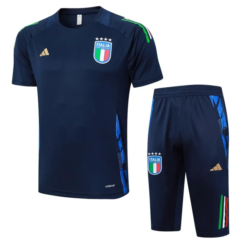 Italy's 2024/25 training suit + shorts - dark blue
