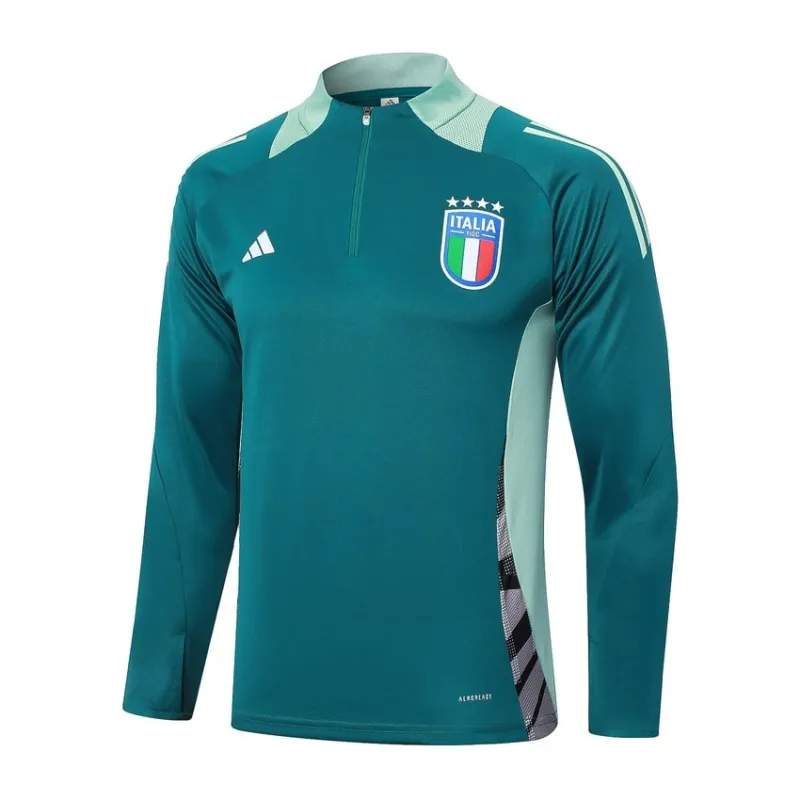 Italy's 2024/25 long-sleeved sportswear + pants - green