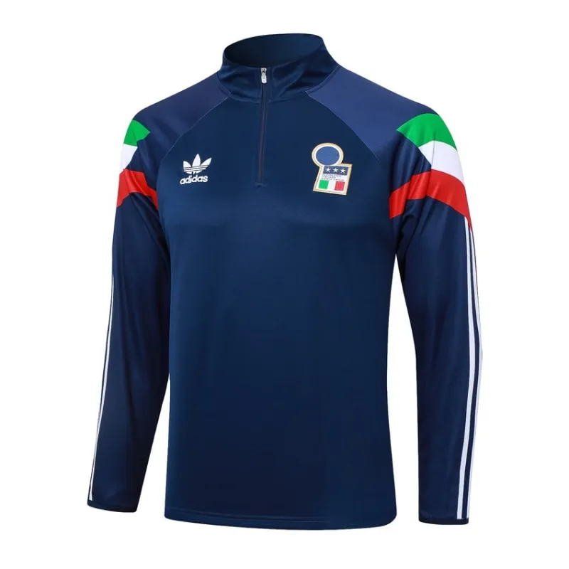 Italy's 2024/25 long-sleeved sportswear + pants - dark blue