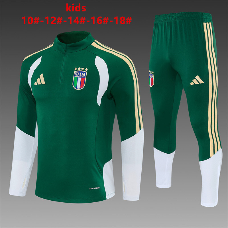 Italien 2026/27 Kinder Sportanzug grün