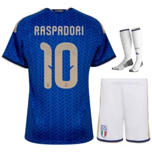Italy RASPADORI 2026/27 Home Kids' Kit - Blue