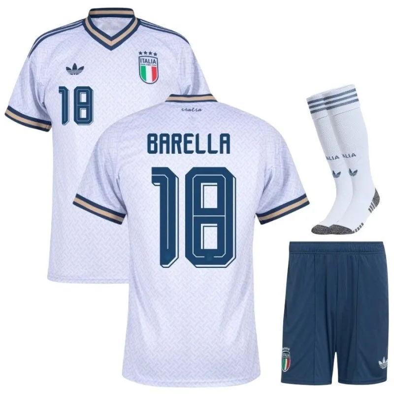 Kit Extérieur Enfant Italie BARELLA 2026/27 Blanc