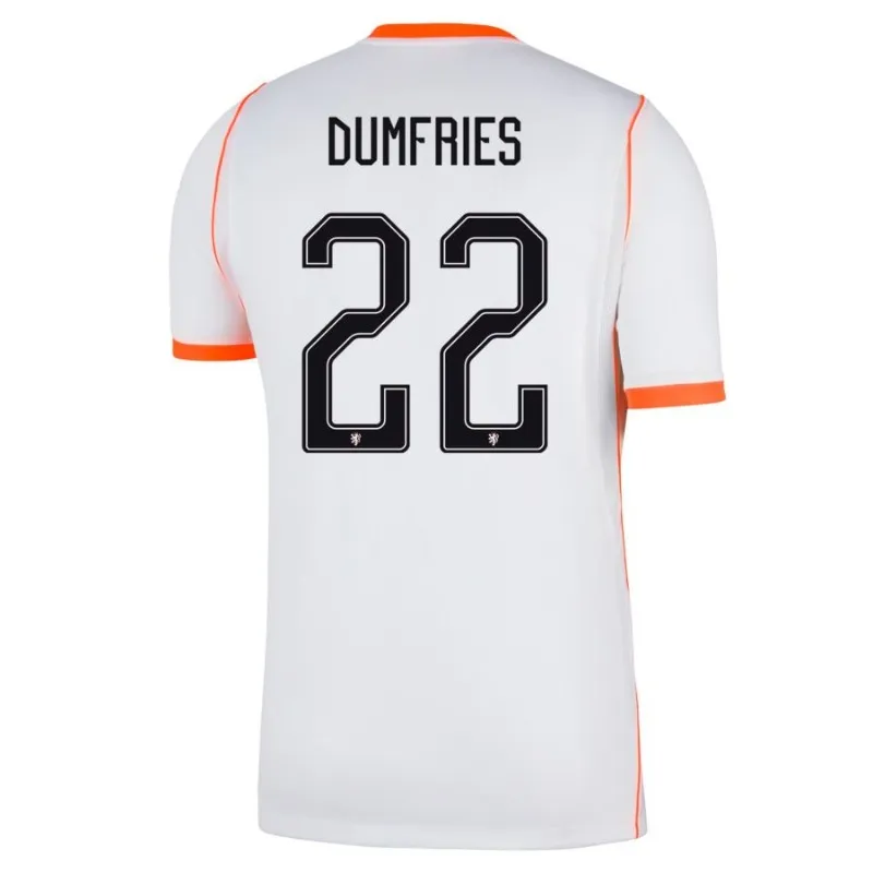 Países Bajos DUMFRIES 2026/27 Camiseta Visitante Niño Blanco