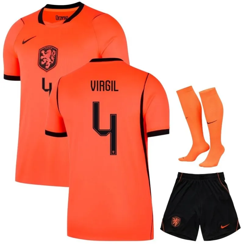 Netherlands VIRGIL 2026/27 Home Kids Kit Orange
