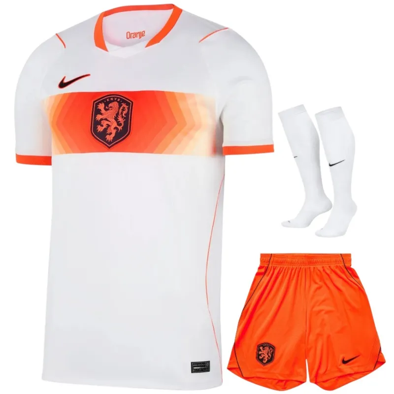 Netherlands 2026/27 Away Kids Kit White