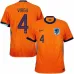 Le maillot domicile des Pays-Bas 2024/25 de Virgil - orange