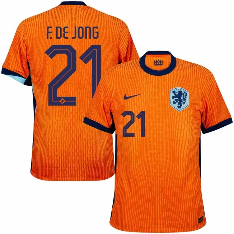 De Jong's Netherlands 2024/25 home football jersey - orange