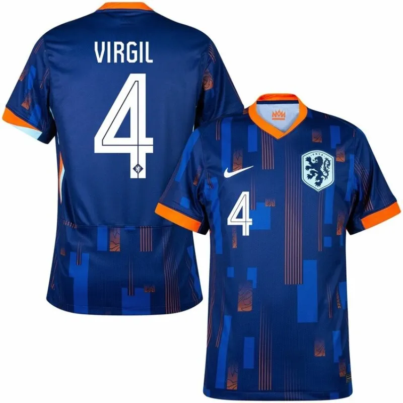 La maglia di trasferta dei Paesi Bassi 2024/25 di Virgil - blu