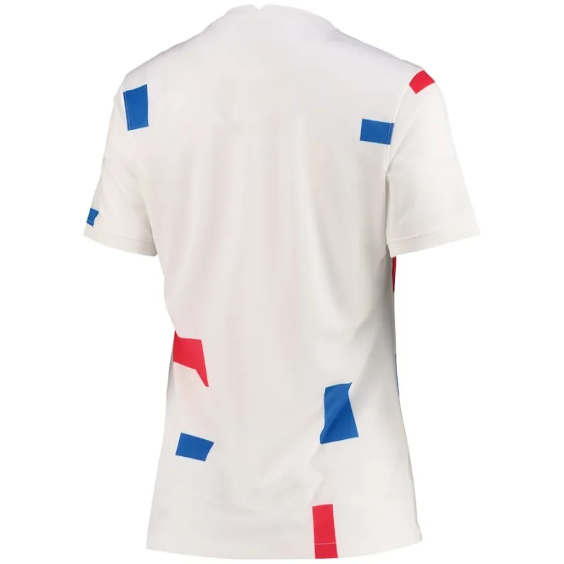 Maglia femminile di trasferta dei Paesi Bassi per la Coppa del mondo di calcio 2022 - bianca
