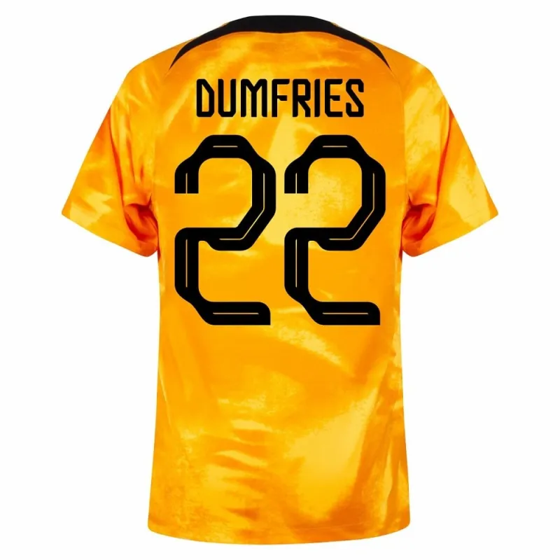 Dumfries' Netherlands 2022 FIFA World Cup home football jersey - orange
