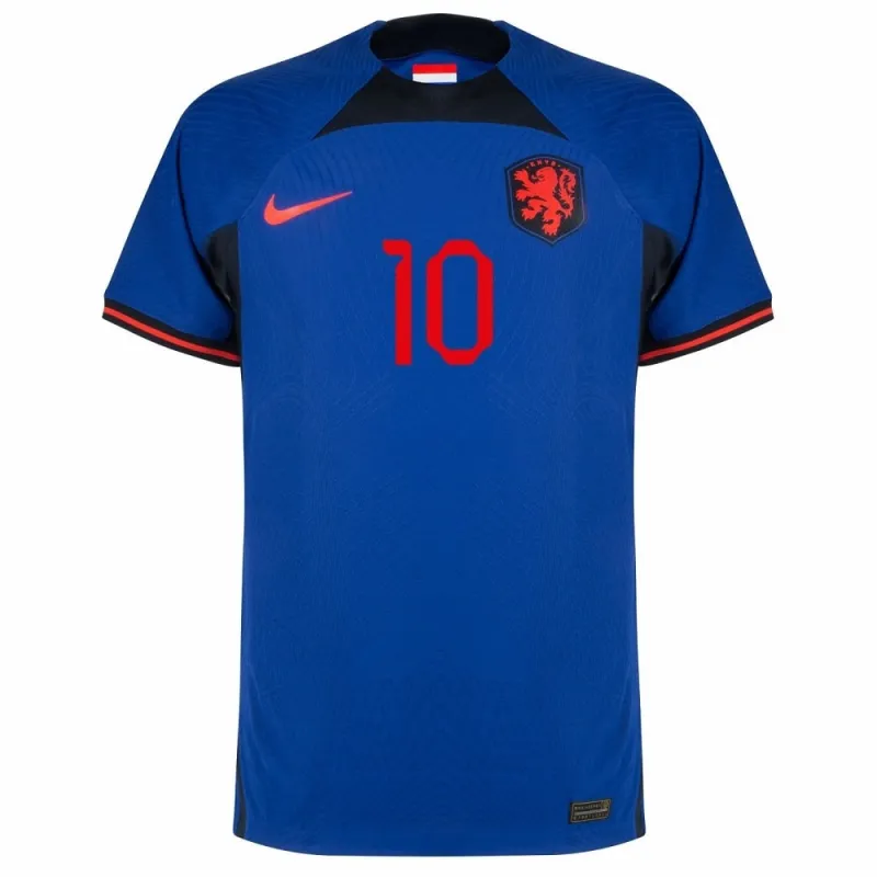 Memphis' Netherlands 2022 FIFA World Cup away football jersey - blue