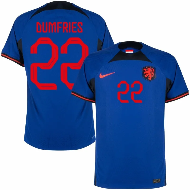 Camiseta de fuera de los Países Bajos para la Copa Mundial de Fútbol 2022 de Dumfries - azul