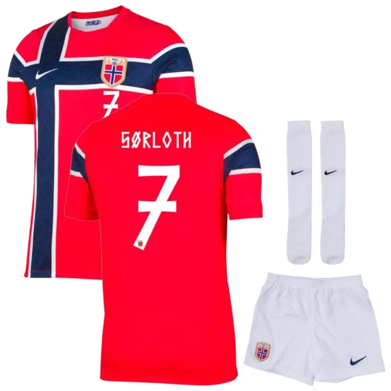 Norway 2026/27 World Cup Home Kids Kit SORLOTH