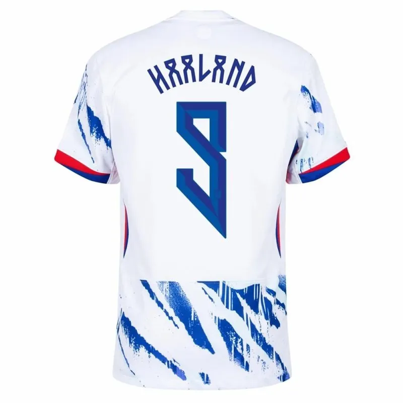 Haaland Camiseta visitante de Noruega 2024/25 - Blanco
