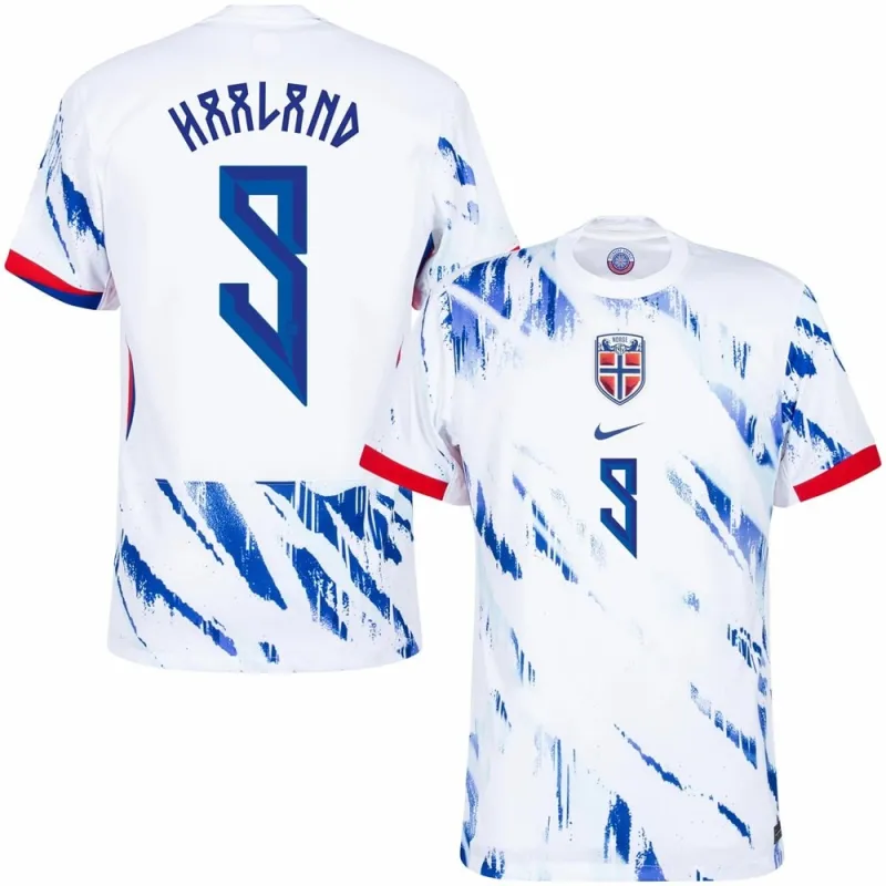Haaland Camiseta visitante de Noruega 2024/25 - Blanco