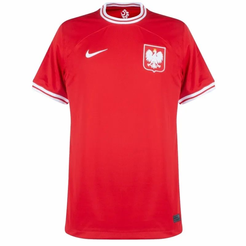 La maglia fuori casa della Polonia per la Coppa del mondo 2022 - Rossa