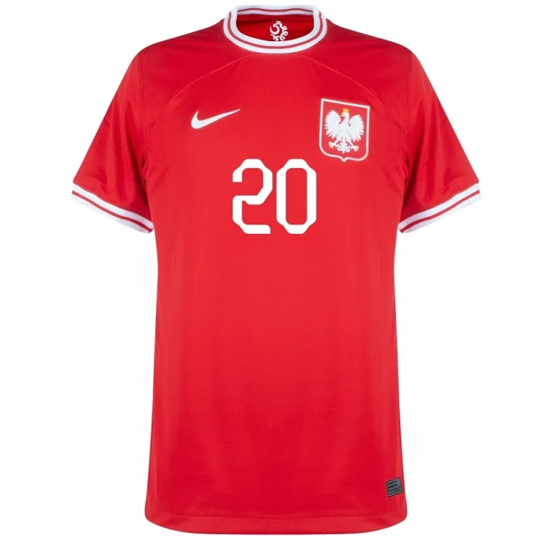 Zielinskis Auswärtspoloshirt von Polen für die Weltmeisterschaft 2022 - Rot
