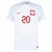 Zielinskis Heimtrikot von Polen für die Weltmeisterschaft 2022 - Weiß