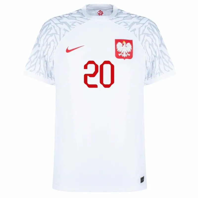 Zielinskis Heimtrikot von Polen für die Weltmeisterschaft 2022 - Weiß