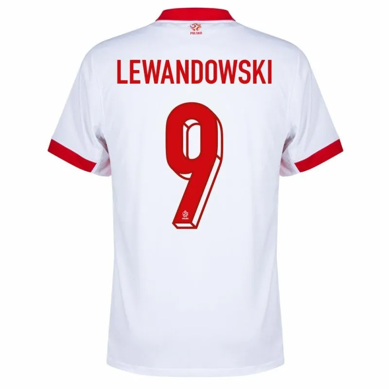 Polen LEWANDOWSKI 2024/25 Heimtrikot - Weiß