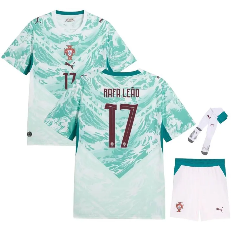 Portugal RAFA LEAO 2026/27 Away Kids Kit Green