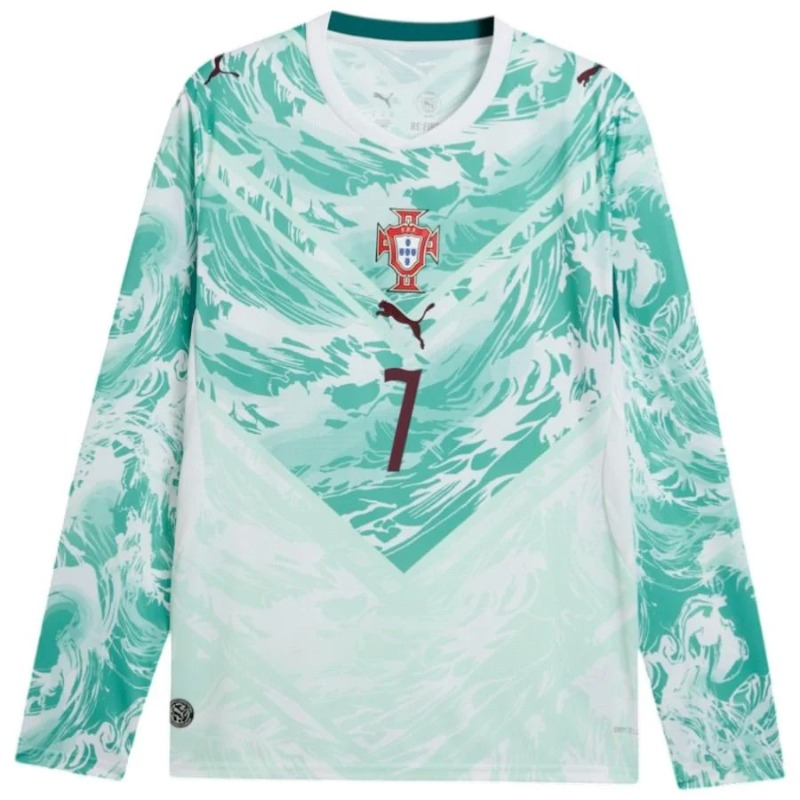 Maillot Extérieur Manche Longue Portugal RONALDO 2026/27 Vert