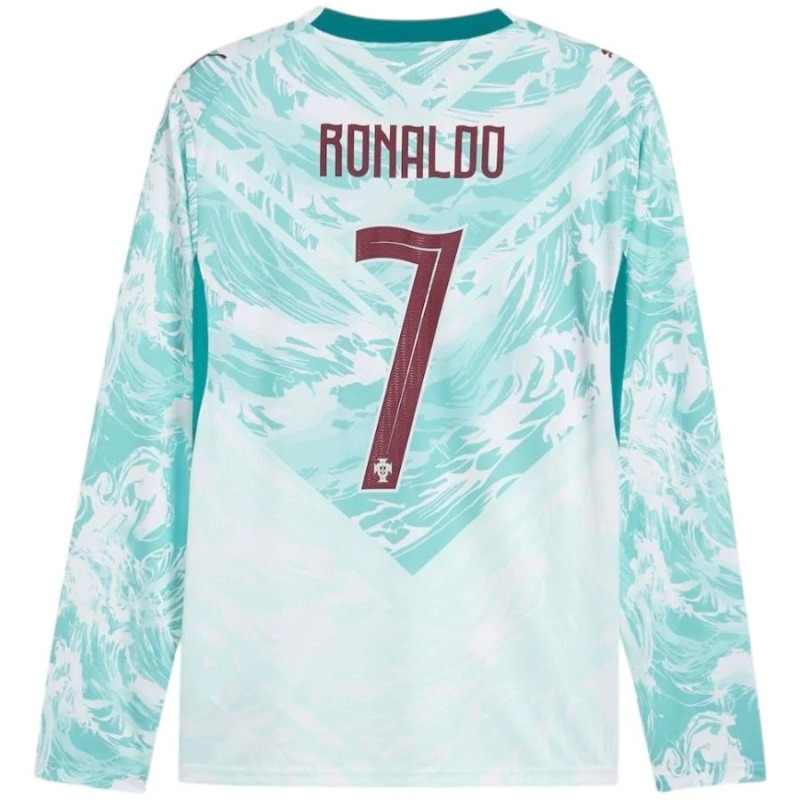 Maillot Extérieur Manche Longue Portugal RONALDO 2026/27 Vert