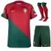 Portugal's 2024 UEFA European Championship Children's Home Jersey Set - Red and Green