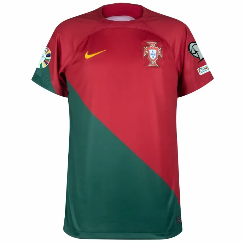 Portugal's 2024 UEFA European Championship Children's Home Jersey Set - Red and Green