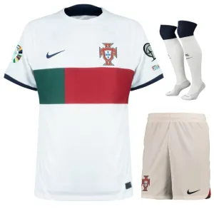 Portugal's 2024 UEFA European Championship Away Children's Jersey Set - White