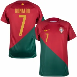 Maillot d'accueil de la Coupe du monde 2022 du Portugal de Ronaldo - Rouge et Vert