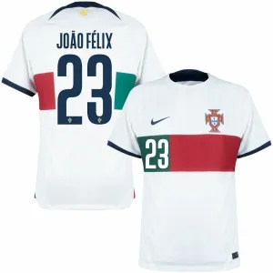 Le maillot de l'équipe away de la Coupe du monde FIFA 2022 du Portugal de João Félix - Blanc