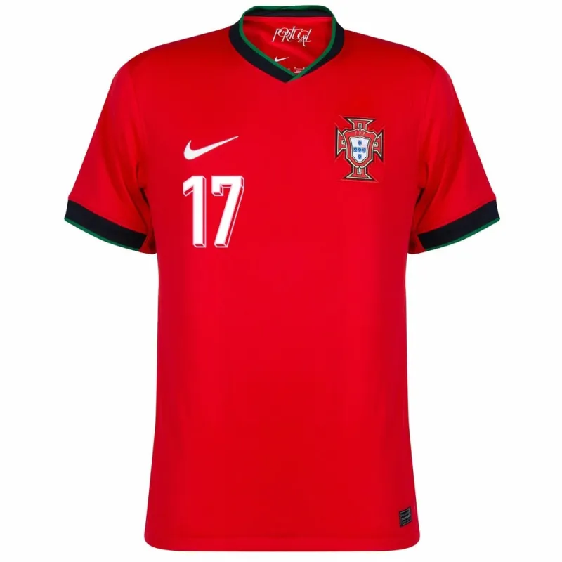 Rafael Leão. Maillot domicile de Portugal 2024/25 - Rouge