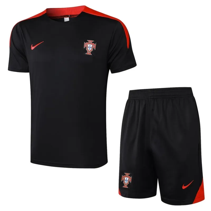 Portugiesisches 2024/25 Trainingsanzug + Shorts - schwarz
