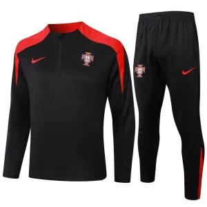 Portugal's 2024/25 long-sleeved sportswear + pants - black