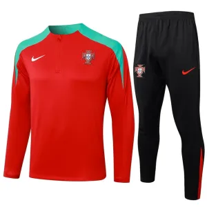 Portugal's 2024/25 long-sleeved sportswear + pants - red