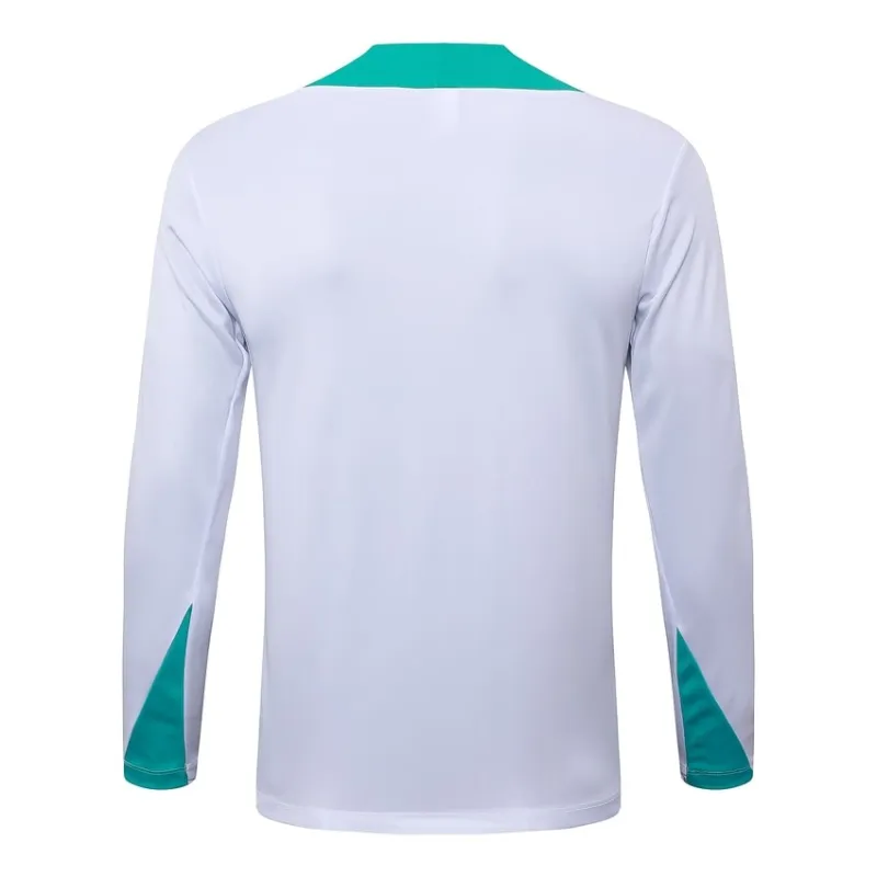 Ropa de deporte de manga larga + pantalones de Portugal 2024/25 - blanco
