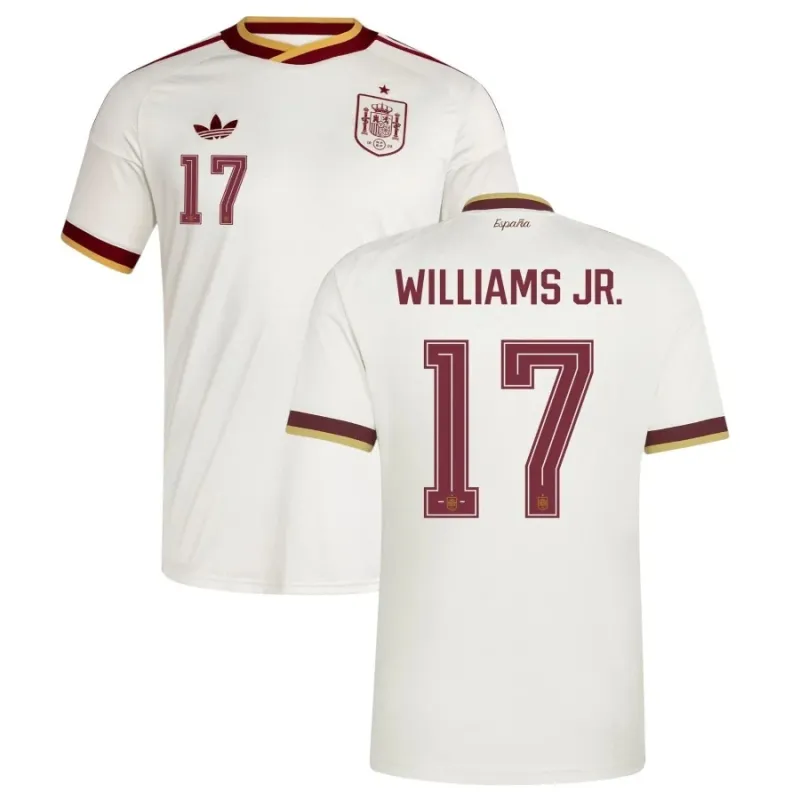 Spain WILLIAMS JR 2026/27 away jersey white