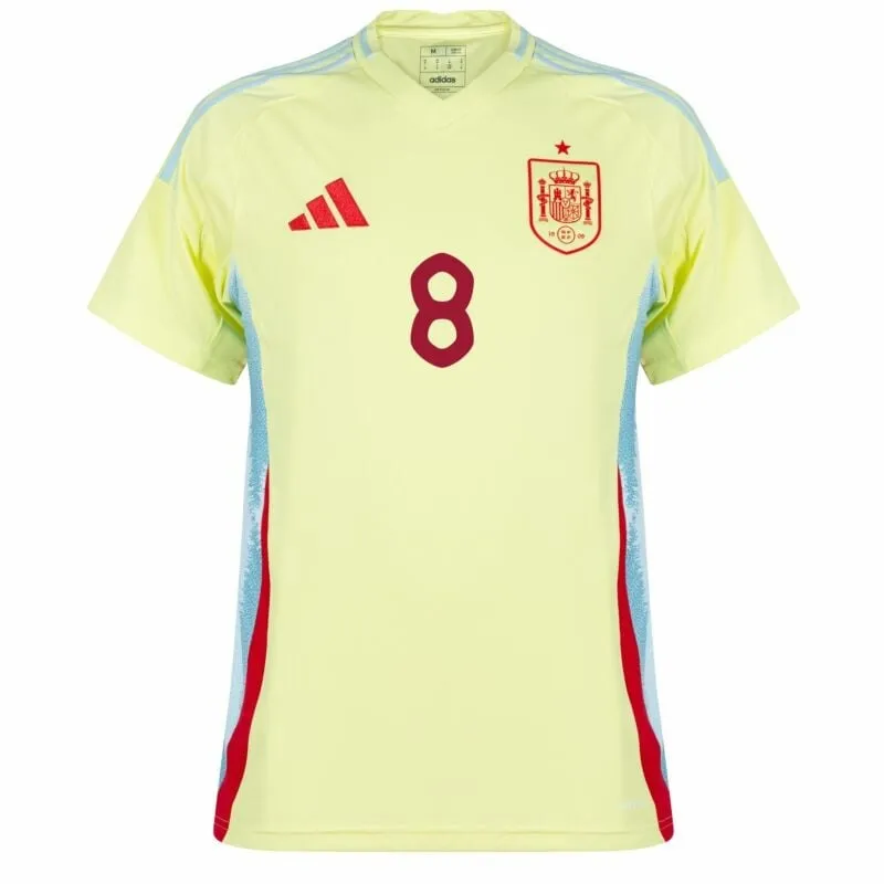 Insieme di maglia per bambini della Spagna di Pedro 2024/25 - Giallo